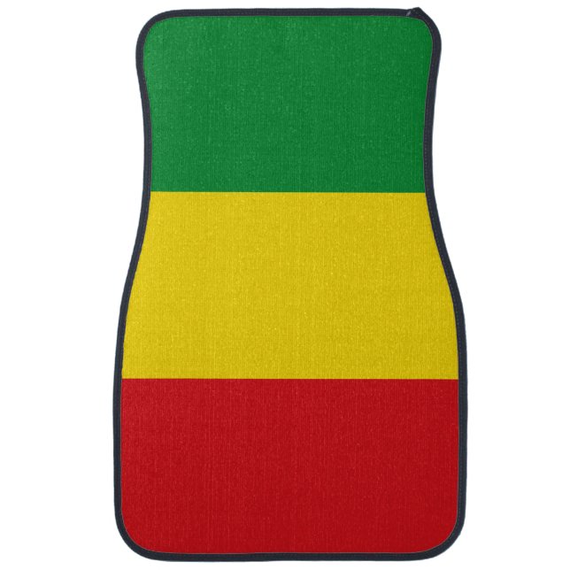 Rastafarian Flag Rasta Ethiopian Car Floor Mat (Front)