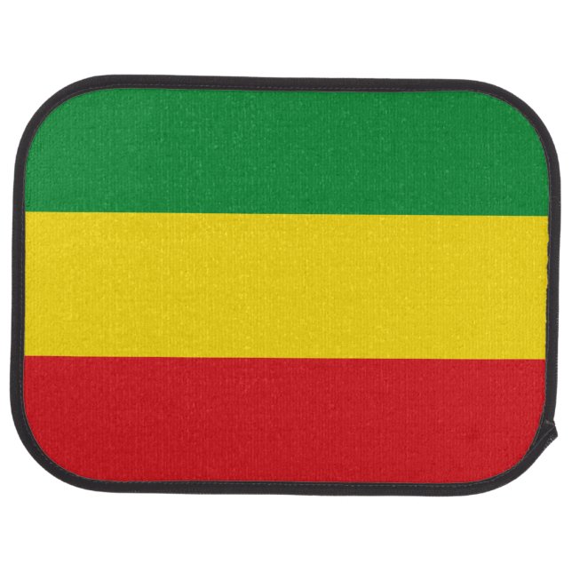 Rastafarian Flag Rasta Ethiopian Car Floor Mat (Rear)