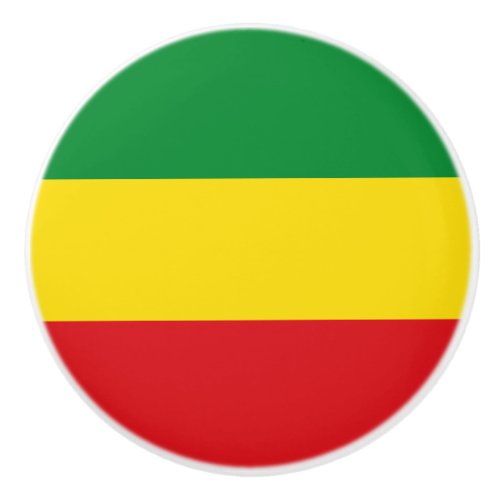 Rastafarian Flag Rasta Ethiopian Ceramic Knob