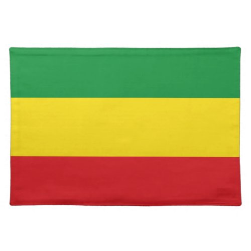 Rastafarian Flag Rasta Ethiopian Cloth Placemat