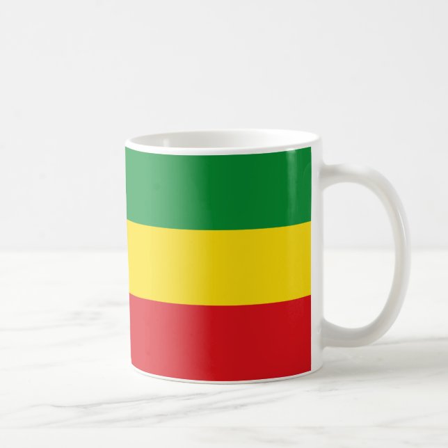 Rastafarian Flag Rasta Ethiopian Coffee Mug (Right)