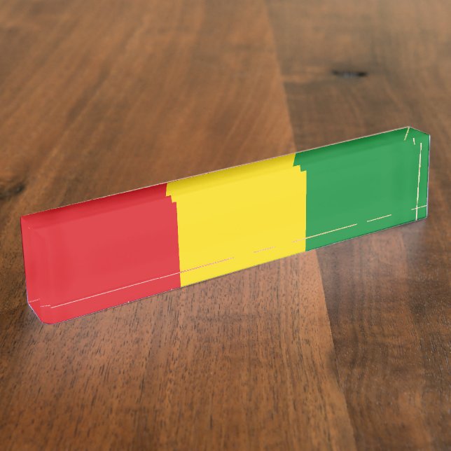 Rastafarian Flag Rasta Ethiopian Desk Name Plate (Side)