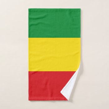Rastafarian Flag Rasta Ethiopian Hand Towel by FlagGallery at Zazzle