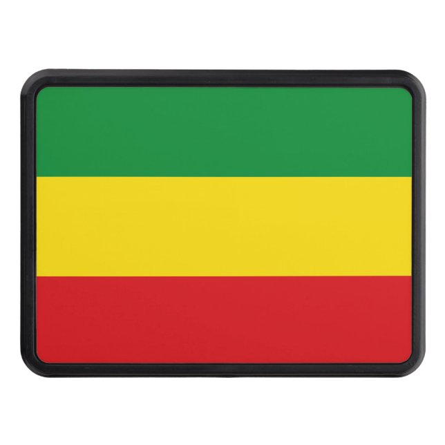 Rastafarian Flag Rasta Ethiopian Hitch Cover (Front)