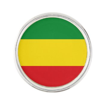 Rastafarian Flag Rasta Ethiopian Lapel Pin by FlagGallery at Zazzle