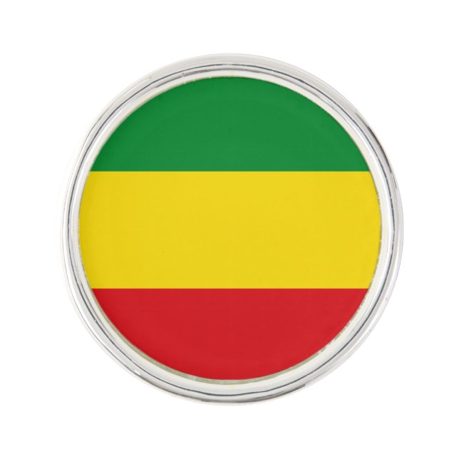 Rastafarian Flag Rasta Ethiopian Lapel Pin (Front)