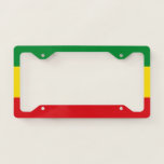 Rastafarian Flag Rasta Ethiopian License Plate Frame at Zazzle