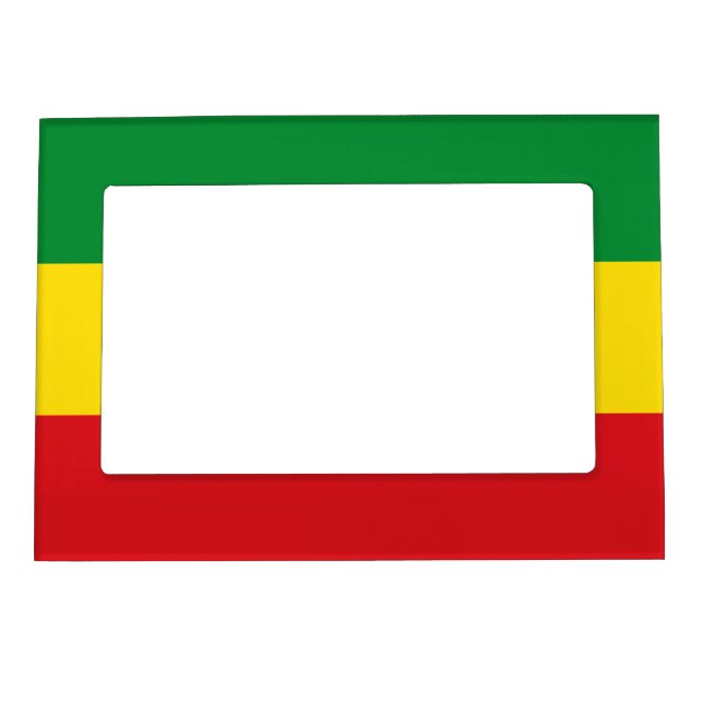 Rastafarian Flag Rasta Ethiopian Magnetic Frame (Front)