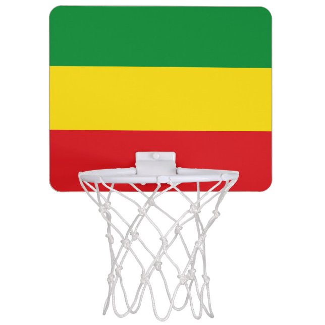 Rastafarian Flag Rasta Ethiopian Mini Basketball Hoop (Front)