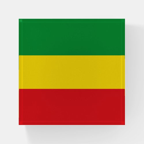 Rastafarian Flag Rasta Ethiopian Paperweight