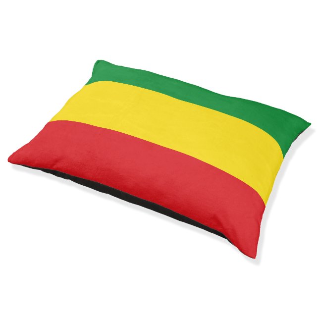 Rastafarian Flag Rasta Ethiopian Pet Bed (Angled)