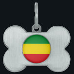 Rastafarian Flag Rasta Ethiopian Pet ID Tag<br><div class="desc">Red,  green and yellow colors represent the flag of Rastafarianism,  but is also a flag of Ethiopia. Here is a high quality Rasta gift and a great design for all rastafarians. Visit our store to find more cool Rasta gifts and other world flags gift ideas.</div>