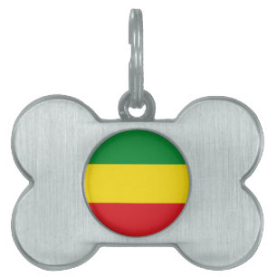 Rastafarian Flag Rasta Ethiopian Pet ID Tag