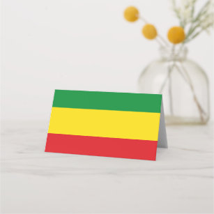 Rastafarian Flag Rasta Ethiopian Place Card