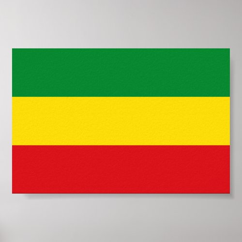 Rastafarian Flag Rasta Ethiopian Poster