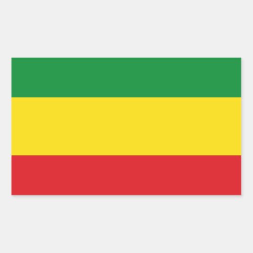 Rastafarian Flag Rasta Ethiopian Rectangular Sticker