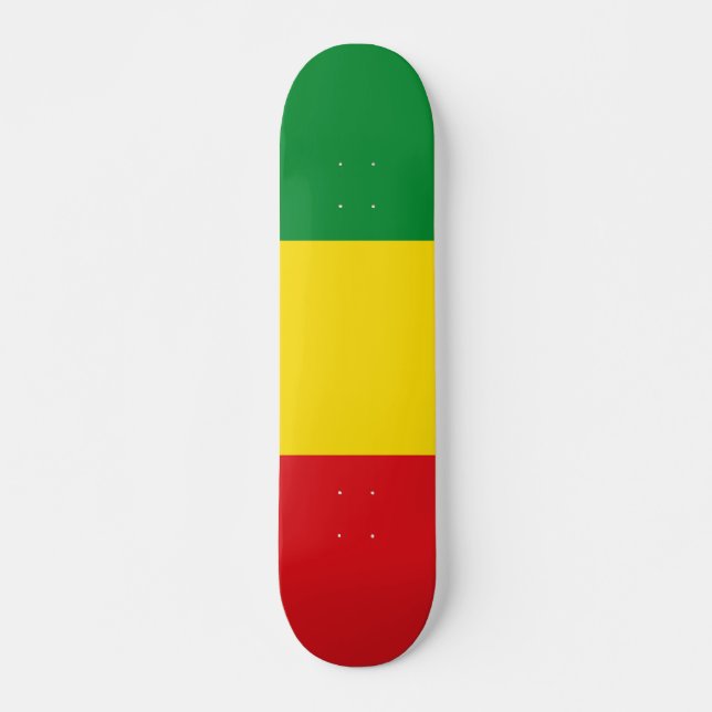 Rastafarian Flag Rasta Ethiopian Skateboard (Front)