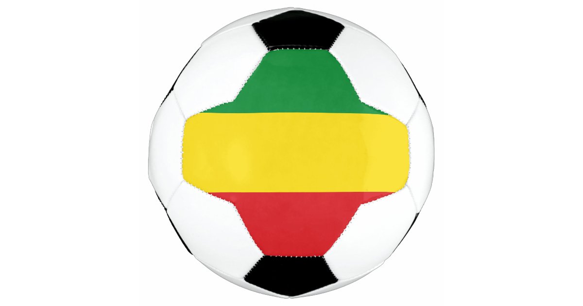 Custom Green, Yellow, and Red Ethiopian Flag Football / Soccer Jersey