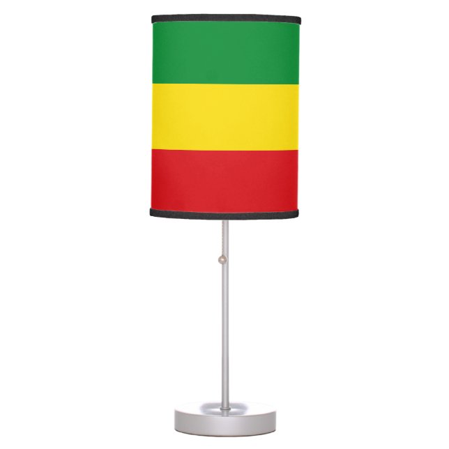 Rastafarian Flag Rasta Ethiopian Table Lamp (Front)