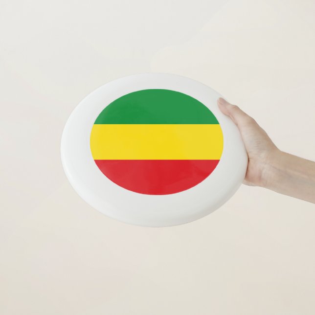 Rastafarian Flag Rasta Ethiopian Wham-O Frisbee (In Hand)