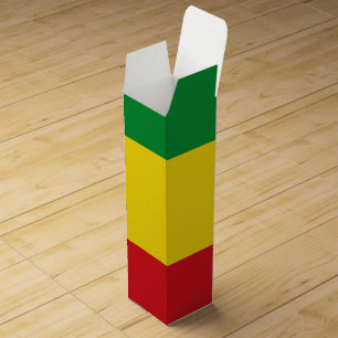 Rastafarian Flag Rasta Ethiopian Wine Box