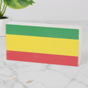 Rastafarian Flag Rasta Ethiopian Wooden Box Sign