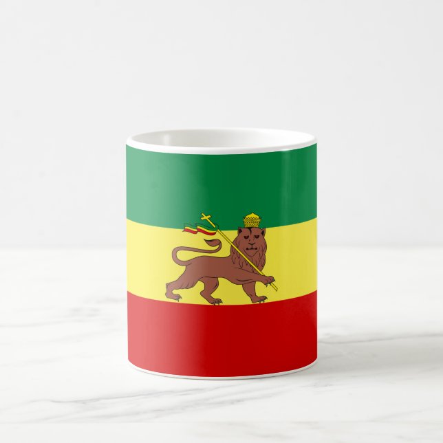 Rastafarian Flag (Rastafarianism) (Rasta) Coffee Mug (Center)