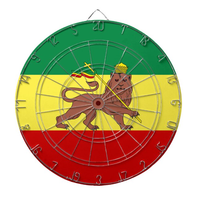 Rastafarian Flag (Rastafarianism) (Rasta) Dart Board (Front)