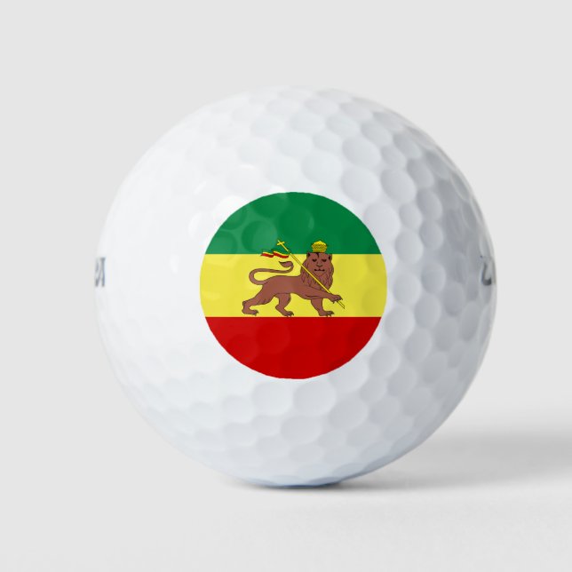 Rastafarian Flag (Rastafarianism) (Rasta) Golf Bal Golf Balls (Front)