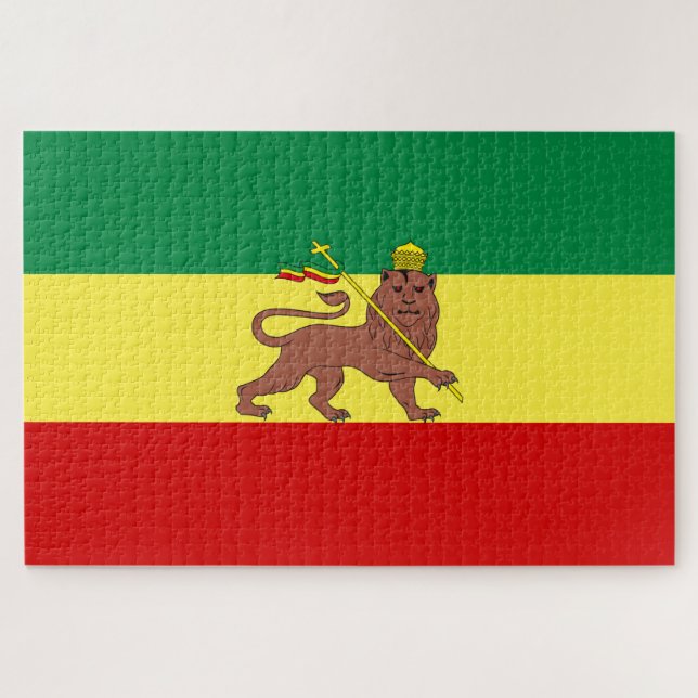 Rastafarian Flag (Rastafarianism) (Rasta) Jigsaw Puzzle (Horizontal)