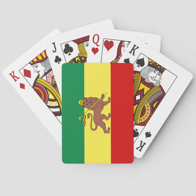 Rastafarian Flag (Rastafarianism) (Rasta) Poker Cards (Back)