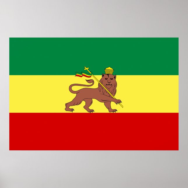 Rastafarian Flag (Rastafarianism) (Rasta) Poster (Front)