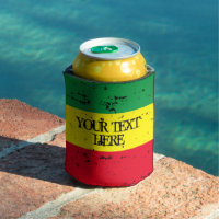 Rastafarian flag reggae music personalized can coo
