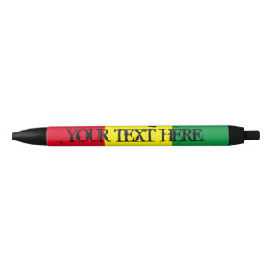 Rastafarian flag reggae music personalized pen