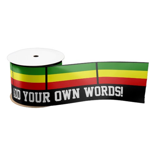 Rastafarian Flag Satin Ribbon