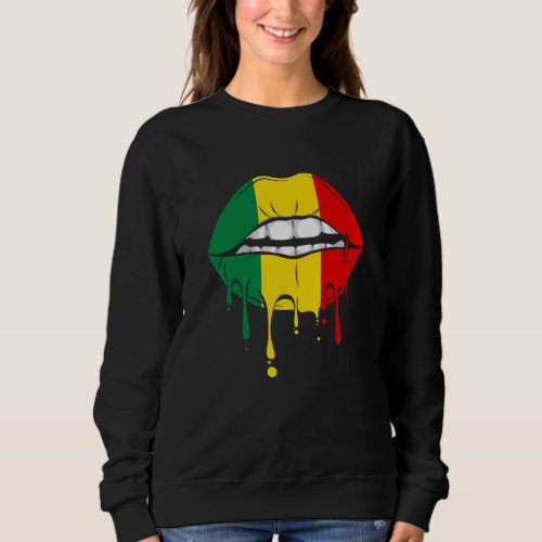 Rastafarian Jamaica Lips Sweatshirt