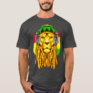 Rastafarian Lion Leo Zodiac Horoscope Astrology T-Shirt