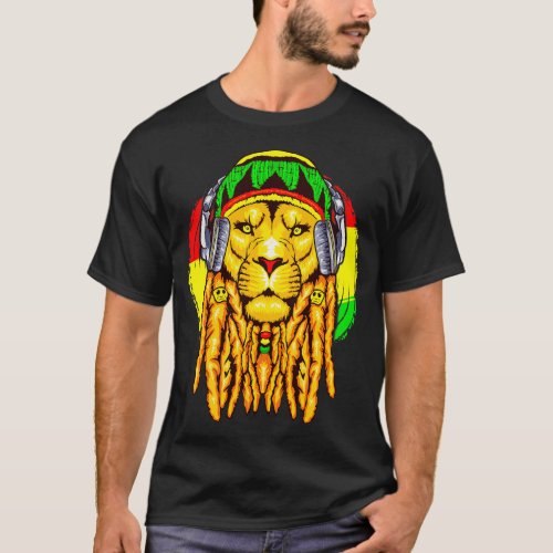 Rastafarian Lion Leo Zodiac Horoscope Astrology T_Shirt