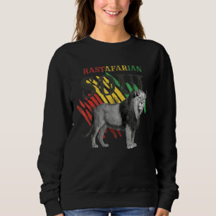 Rastafarian Lion Of Judah Rasta Reggae Rastafari E Sweatshirt
