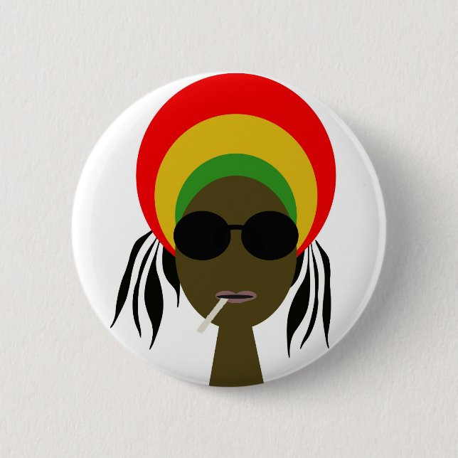 rastafarian pinback button (Front)