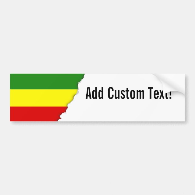 Rastafarian Pride Flag Bumper Sticker (Front)