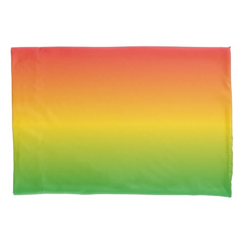 Rastafarian Rasta Red Gold and Green Faded Pillow Case