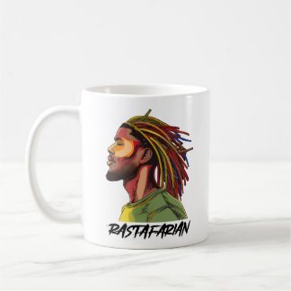 Rastafarian with color dreadlocks coffee mug