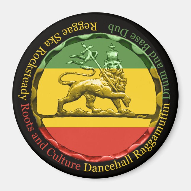 Rastagearshop Reggae Lion of Judah Magnet (Front)