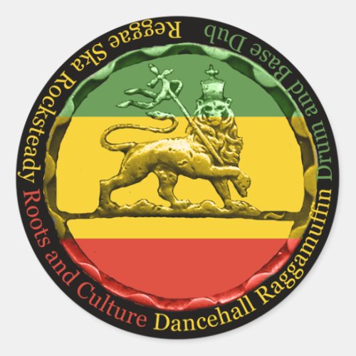 Rastagearshop Reggae Lion of Judah Sticker
