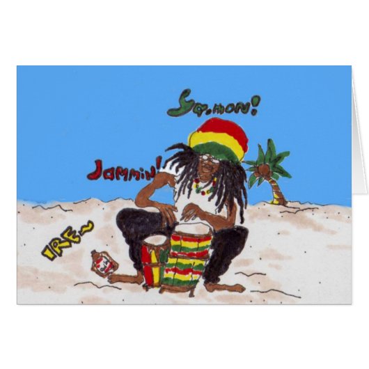 rastaman blank car cards (Front Horizontal)
