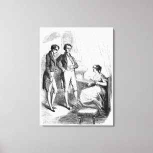 Rastignac introduced to Madame de Nucingen Canvas Print