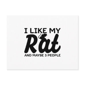 Rat and 3 people | Rodents Pet Rats Gift Postcard