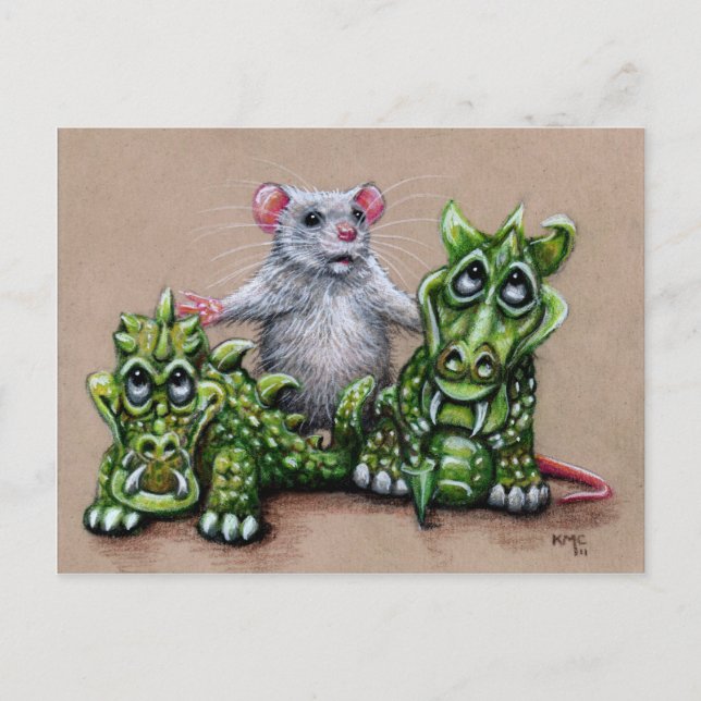 Rat and Dragons Postcard (Front)