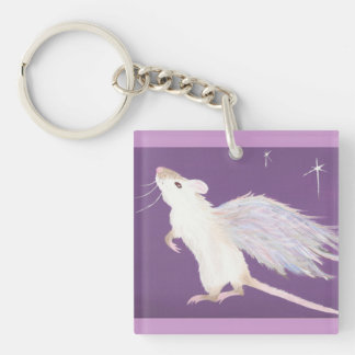 Rat angel key chain! Purple. Keychain